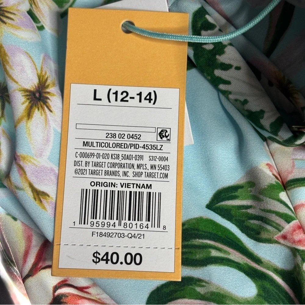 Kona Sol One Piece Swimsuit Tropical Floral Size Large - Picture 5 of 8